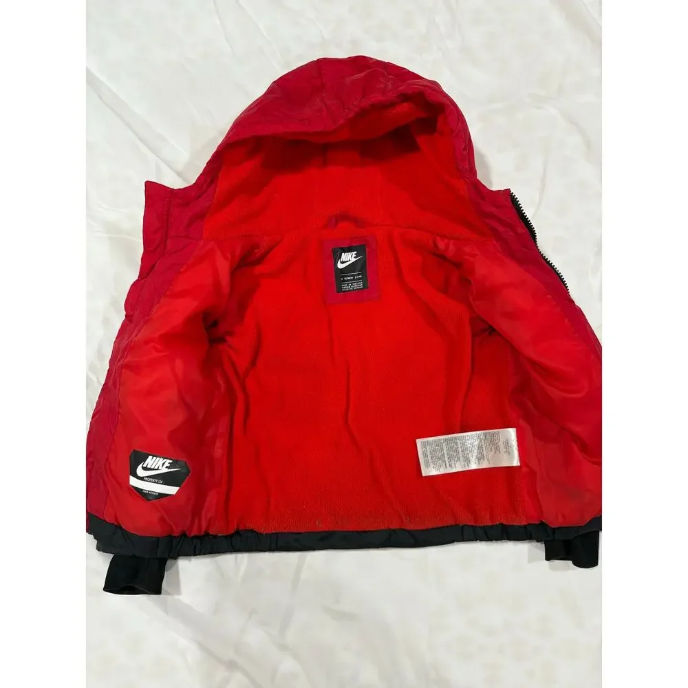 Boys Nike Hooded Coat Size 3T Red